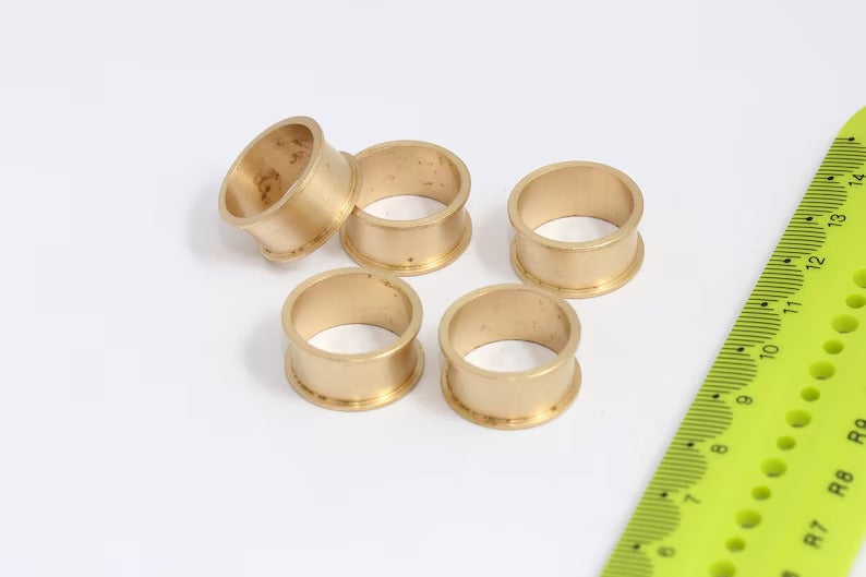 8mm Raw Brass Ring Setting , Channel Ring Settings, Ring Base TBR46