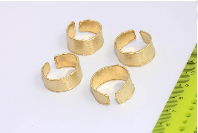 17-18mm Raw Brass Rings, Adjustable Ring Settings,CHK111-2