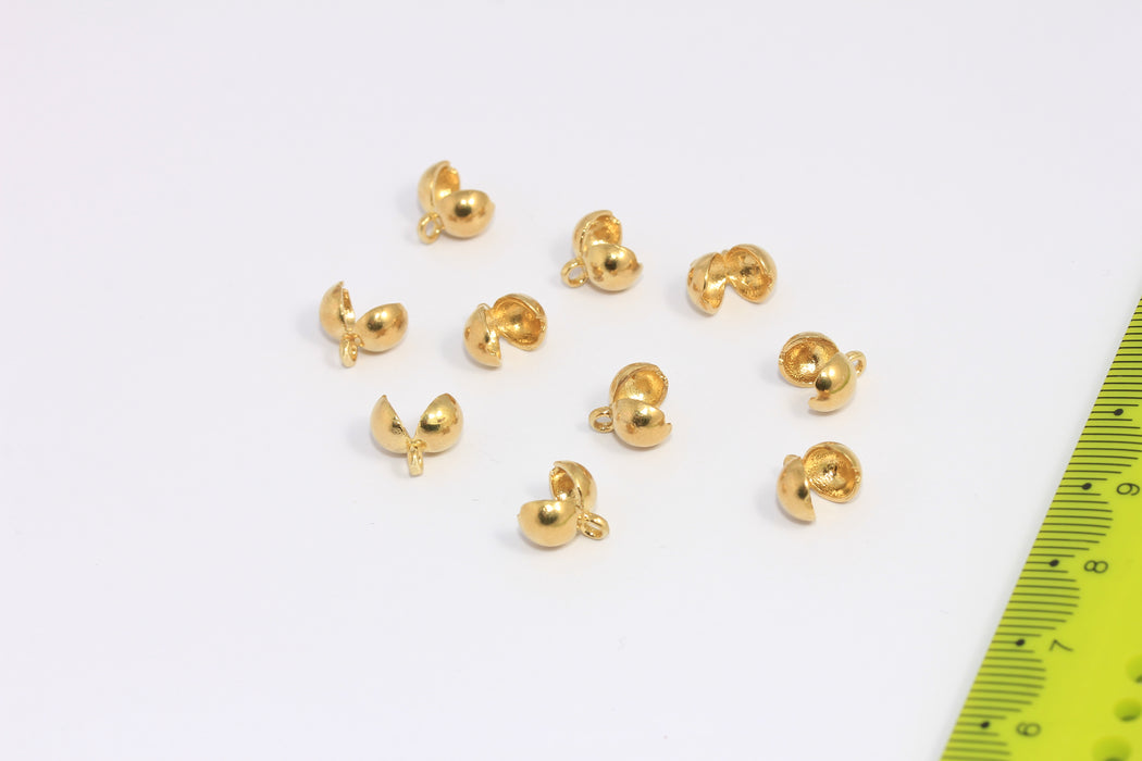 4,5mm Raw Brass Ball Chain Crimps, Fits 2,5mm, Chain Connector, CLO32