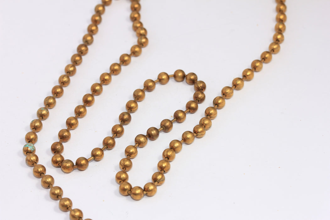 4,5mm Raw Brass Ball Chain, Ball Beaded Chain, KPT56-1