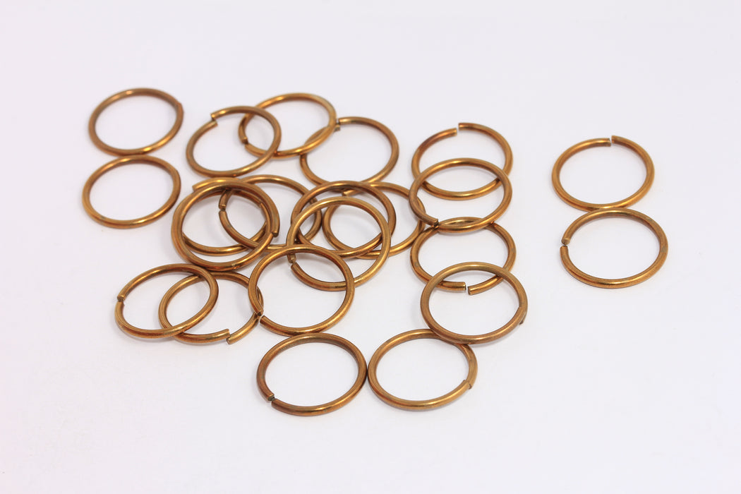 18mm Raw Brass Large Jump Rings, Raw Brass Connector, HLS19