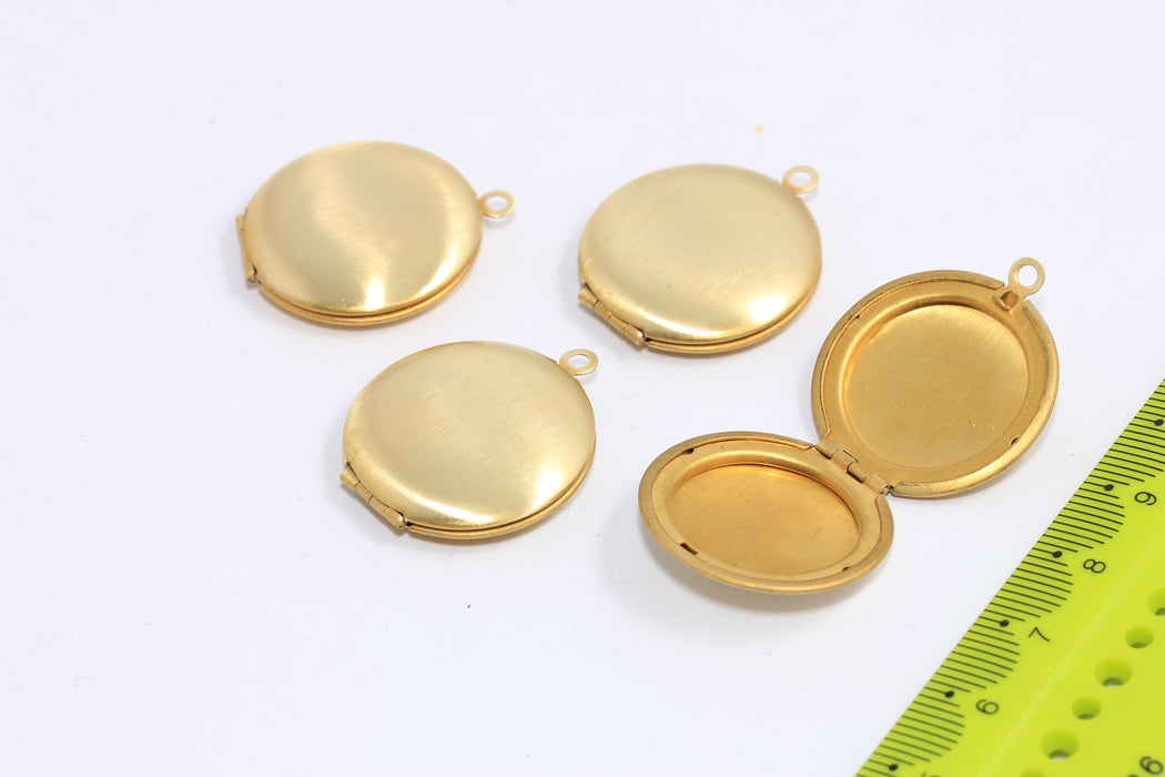 25mm Raw Brass Locket Frame, Engraving Locket Medallion, CHK536