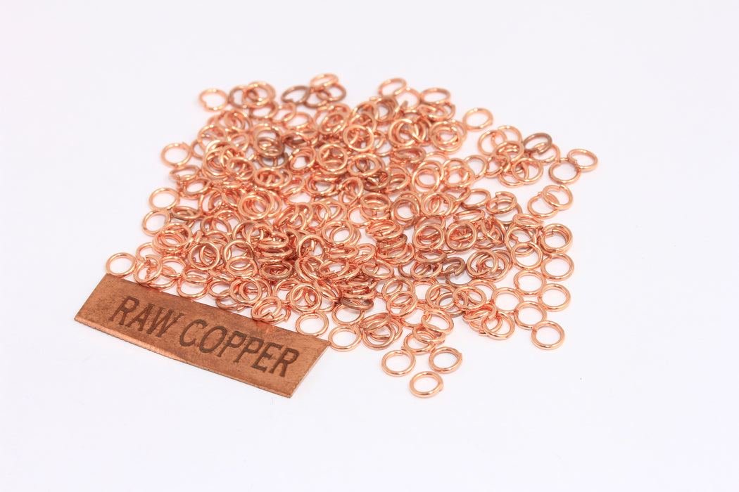 0,8x5mm Raw Copper Jump Rings, Copper Connector Open Rings, HLS21