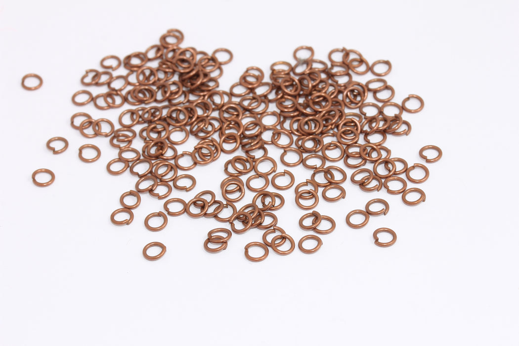 0,7x5mm Raw Copper Jump Rings, Connectors, Open Jump Rings, Bulk Jump Rings, DOM60