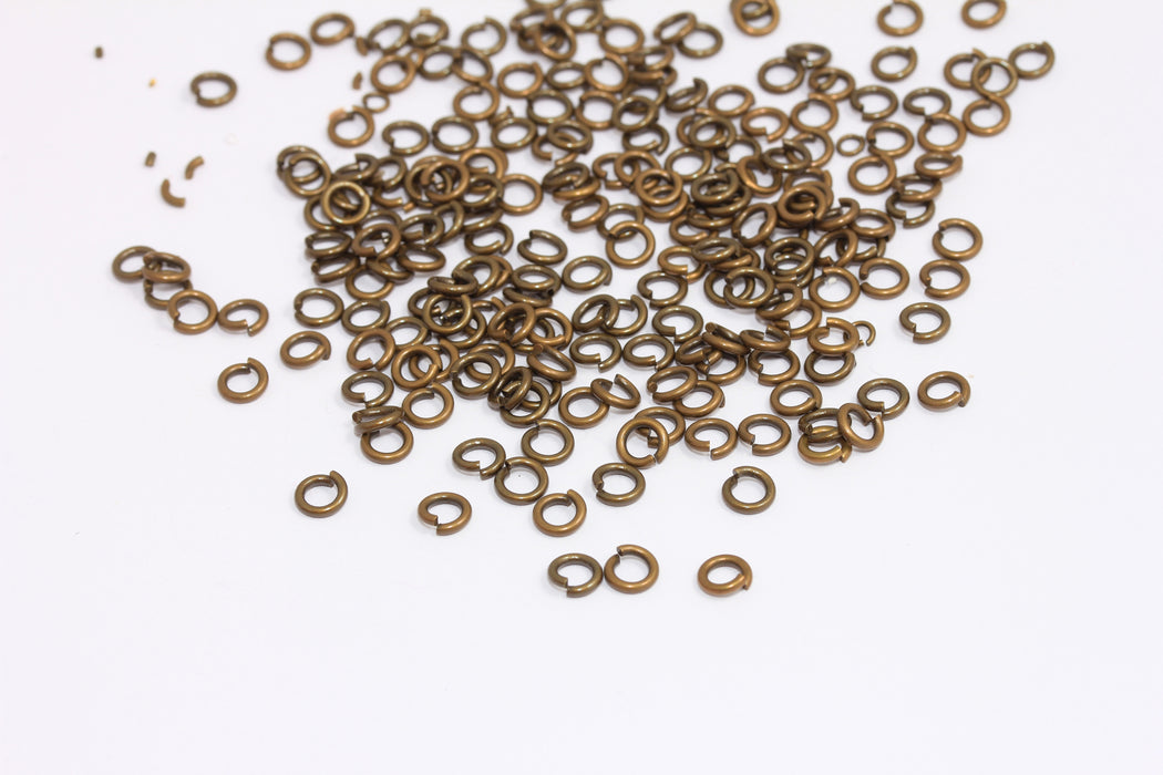 1x5mm Antique Bronze Jump Rings, Bronze Connector Open Jump Rings, DOM55