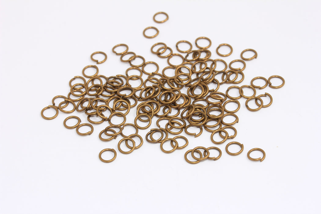 0,8x6mm Antique Bronze Jump Rings, Bronze Connector Open Jump Rings, DOM53