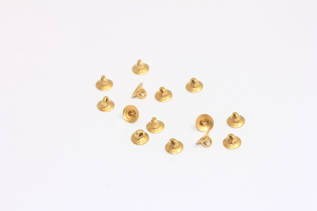 Raw Brass Bead Caps, Fits 4-5mm Beads, Mini End Caps, CR37