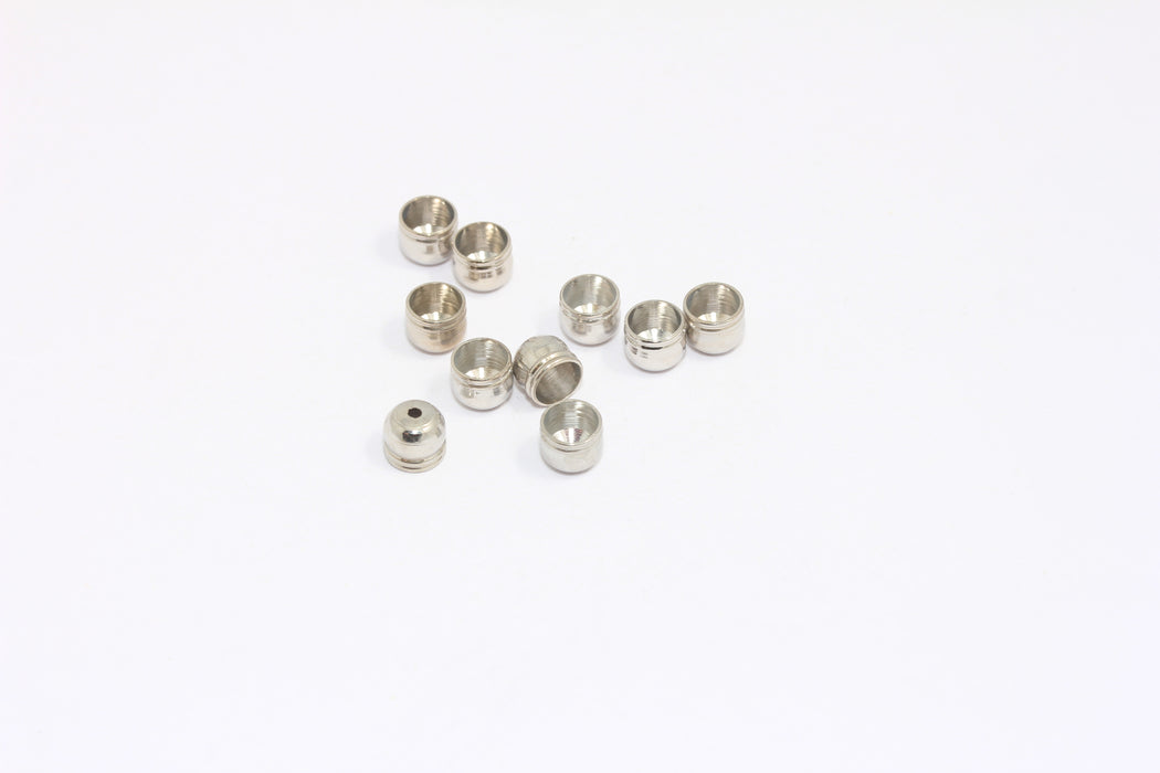 5mm Rhodium Plated End Caps, Bead Caps, Tassel End Cap, CR68