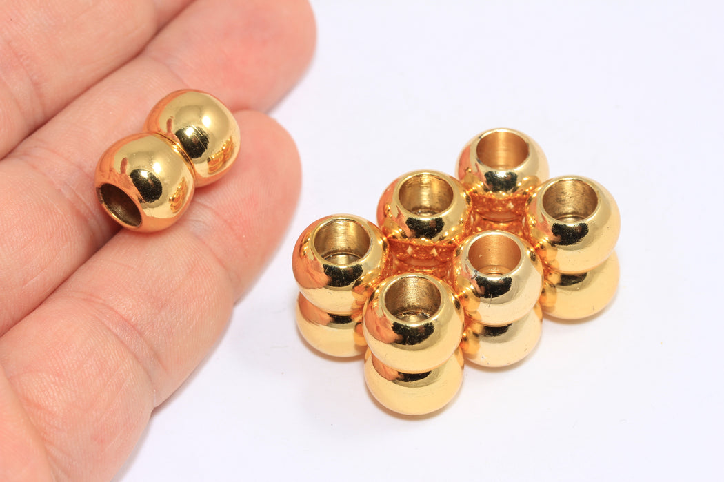 12x17mm 24k Shiny Gold Magnetic Clasps, Ball Magnetic Clasps, MGN5