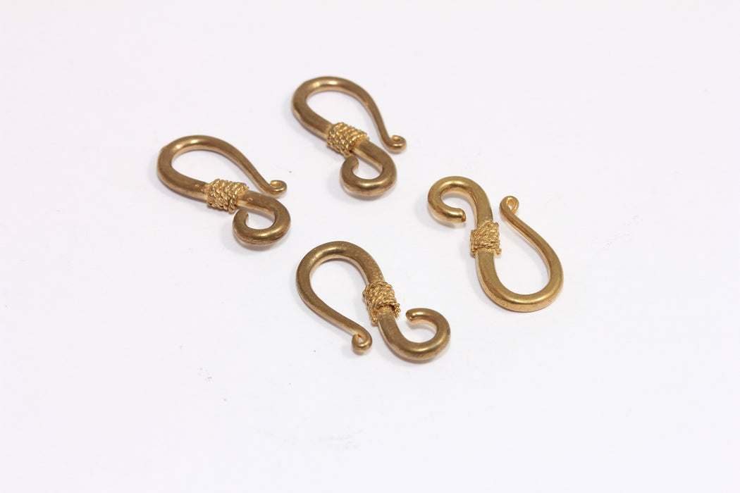 10x20mm Raw Brass Fish Hook, Fishing Hook Pendant, Fish Hook Clasp, Men's Necklace Fishing Charm, MGN33