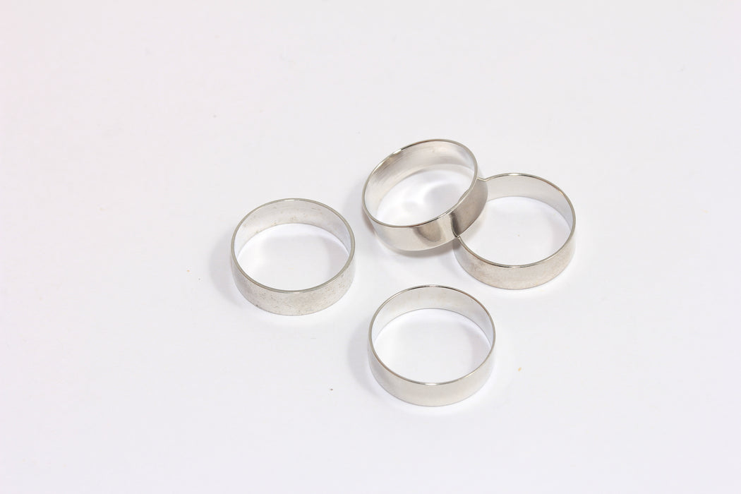 17mm Rhodium Plated Closed Rings, Tube Spacer Beads, SLM65