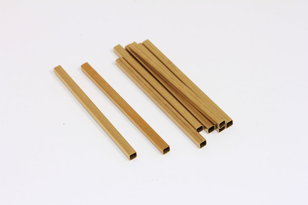 3x50mm Raw Brass Square Tubes, Tubes Charms, Bracelet Connector, TBP11