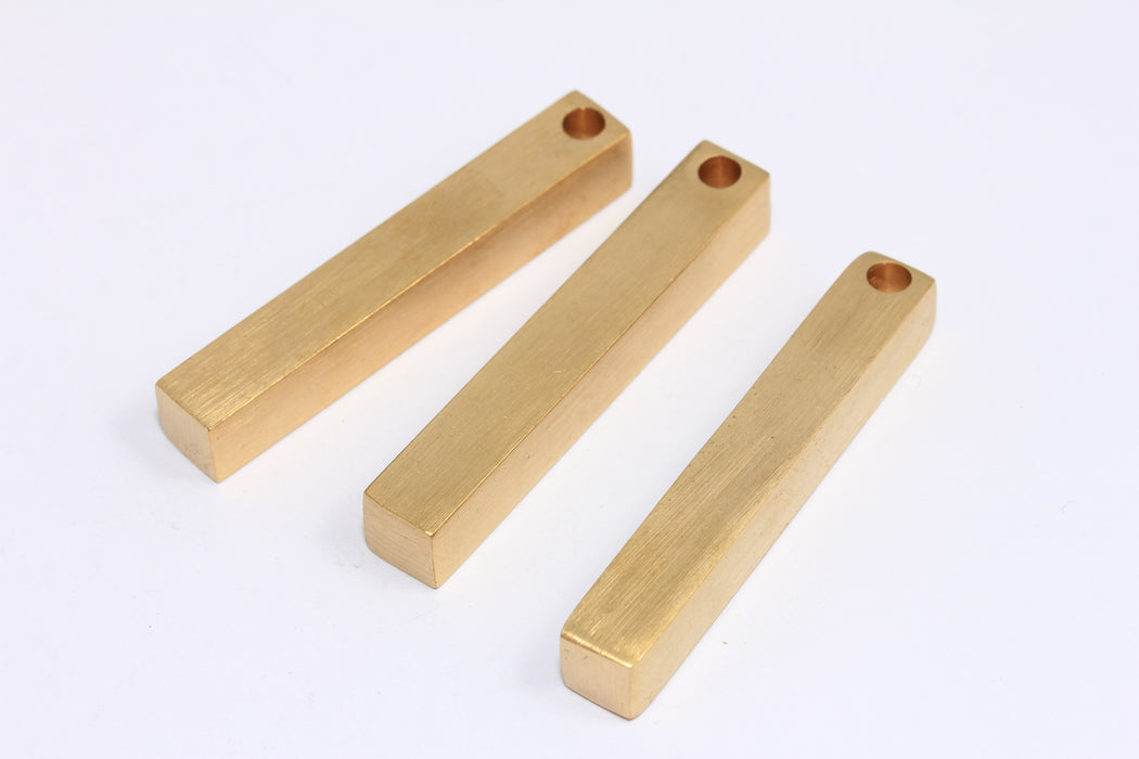 8x50mm Raw Brass Square Bar, Bar Necklace, Bar Pendant, Nameplate Bar, AE31