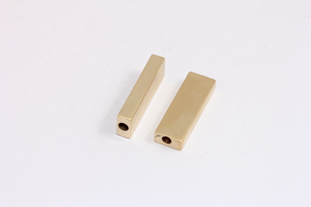 10x30mm Raw Brass Square Tube Beads, Tube Spacer Beads, Rectangle Tube Charms, TBP7