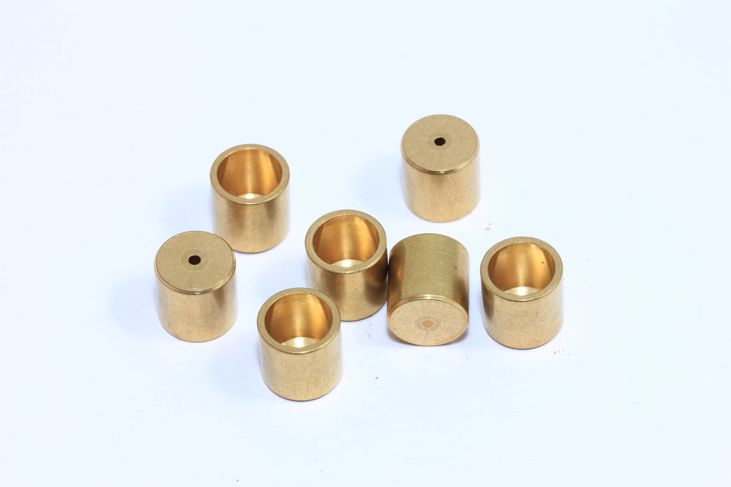 Raw Brass End Cap, Inner Size 8mm, Leather Cord End Tips, Solid End Caps, BRT804