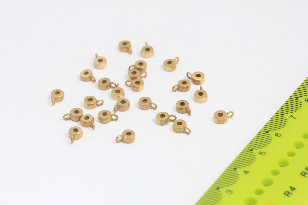 5x7mm Raw Brass Drop Charms, Mini Drop Cabochon Beads, SLM927