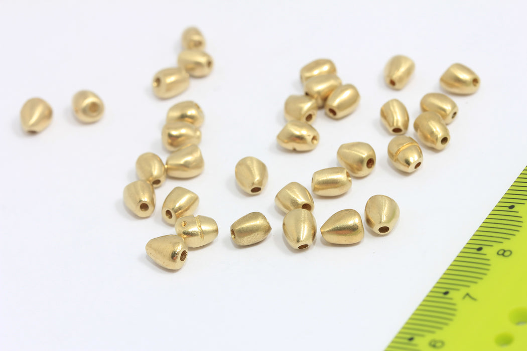 4x6mm Raw Brass Potato Spacer Beads, Irregular Shape Beads, MTE701