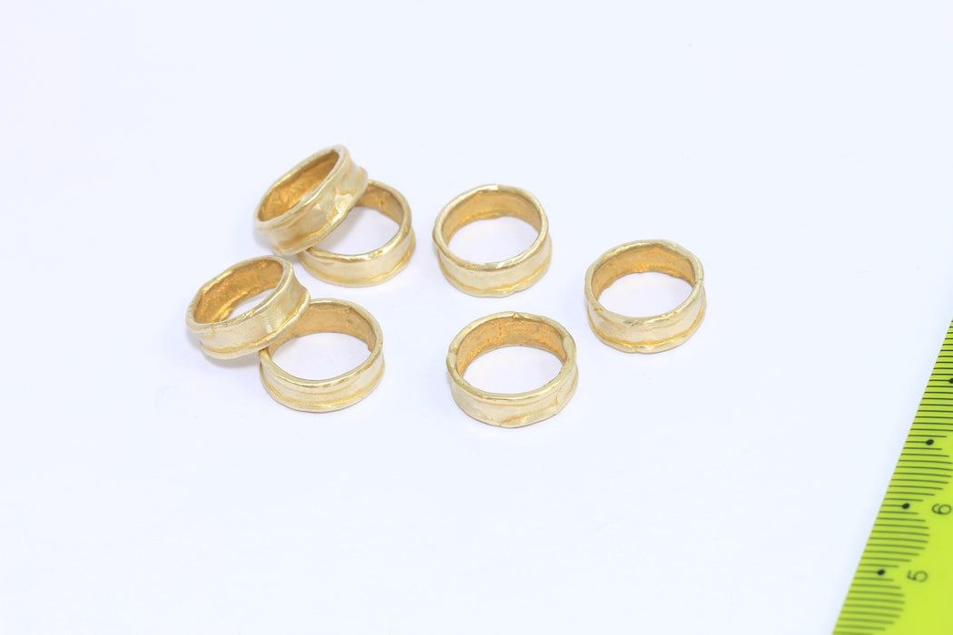 15mm Raw Brass Closed Rings, Brass Ring Charms, Raw Brass Findings, ALS13