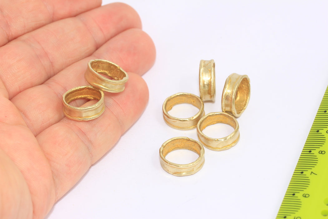 15mm Raw Brass Closed Rings, Brass Ring Charms, Raw Brass Findings, ALS13