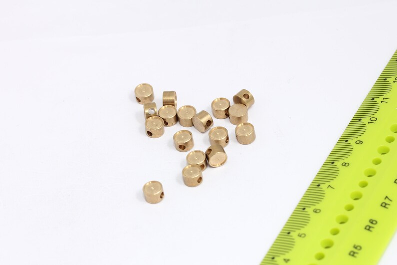 6mm Raw Brass Round Settings, Solid Brass Circle, Circle  MTE559