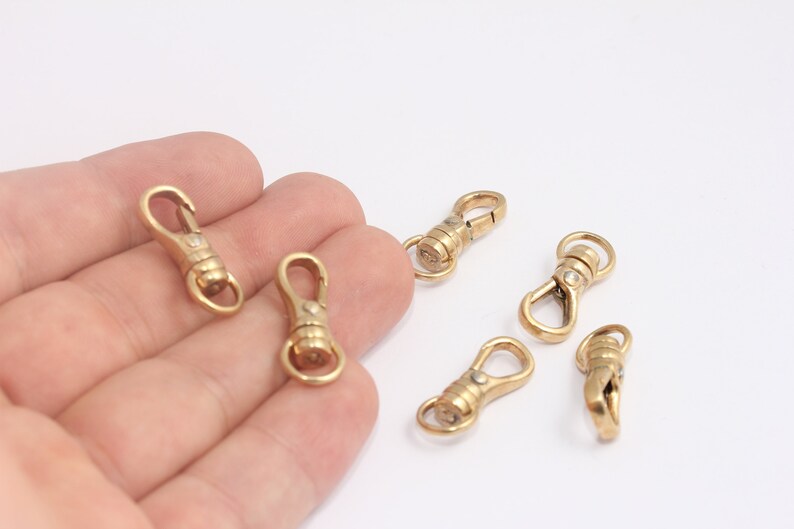 10x26mm Raw Brass Swivel Clasp, Claw Clasp, Raw Brass Lobster Clasps, Necklace Closures, Raw Brass Jewelry Findings MLS199-1