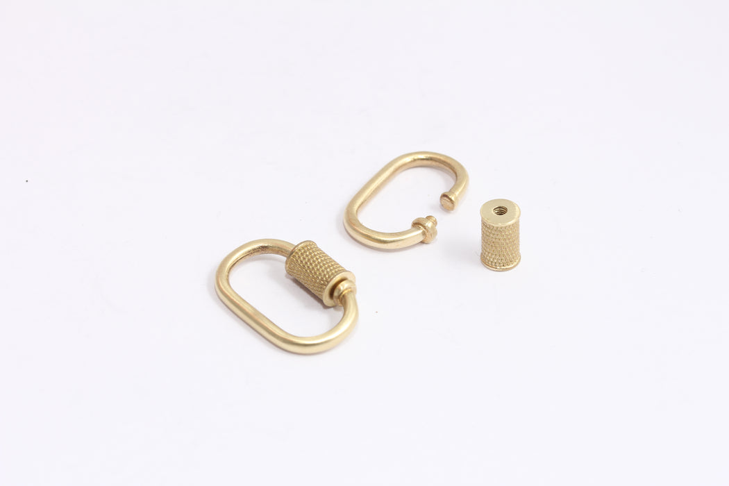 16x23mm Raw Brass Necklace Clasp, Screw Clasp Charms, KDR72-2