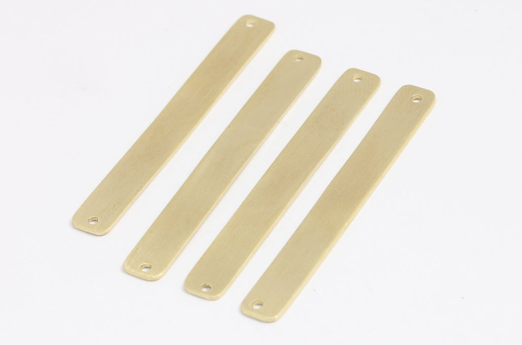 6x50mm Raw Brass Nameplate Bar, Stamping Bar Charms, SOM6-2