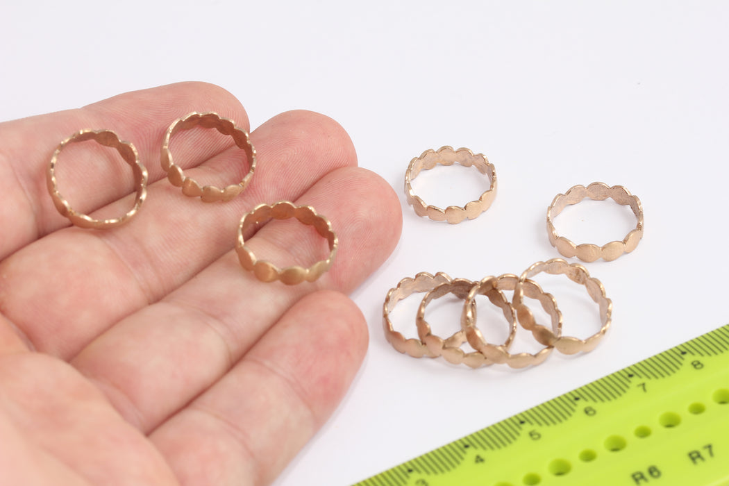 16mm Raw Brass Closed Rings, Dainty Round Rings, Brass Rings, Closed Rings, Raw Brass Findings,  CMR28