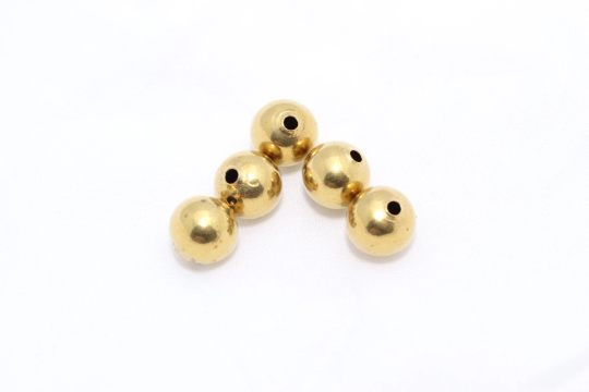 8mm Raw Brass Ball Beads, Round Ball Pendant, Hollow Ball CHK300