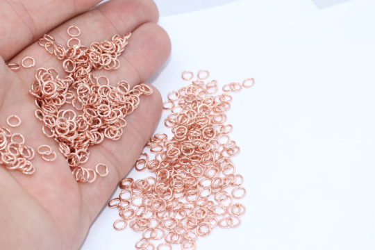 20 Ga 5mm Rose Gold Jump Rings, Rose Gold Connector,  ROSE77