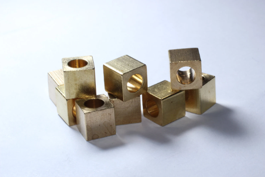 8x8mm Raw Brass Cube Beads, Cube Tubes, Tube Beads,Cube KA49