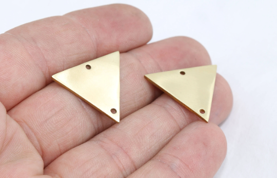 Raw Brass Triangle , 21x23mm , Triangle Charms, Pendant, SOM118