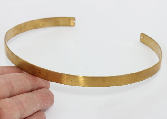 10x260mm Raw Brass Choker, Choker Necklace, Flat, Choker, TFK19-2