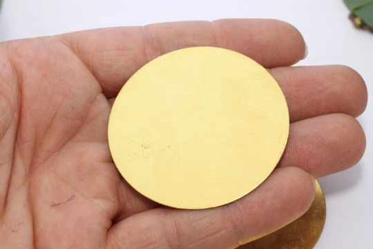 52 mm Raw Brass Stamping Blank, Brass Disc Charms,Raw AE71