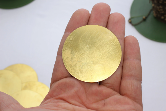 52 mm Raw Brass Stamping Blank, Brass Disc Charms,Raw AE71