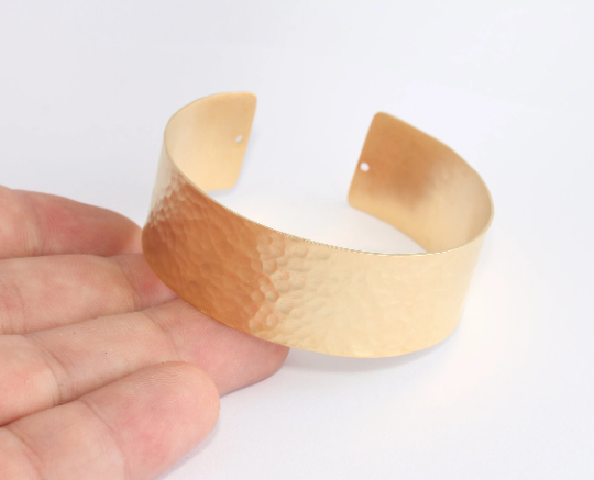 20mm 24k Matt Gold Cuff Bracelet, Handmade Gold               CHK686