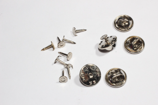 Brooch Pin Back Nickel Plated , (5mm) Rosette ,Badge Pendants, FNL93