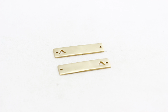 10x38mm Raw Brass Bar Charms, Triangle , Rectangle,  SOM27