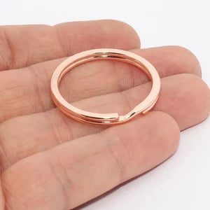 33mm Rose Gold Key Chain Ring, Split Key Ring, Key Chain, MTE964