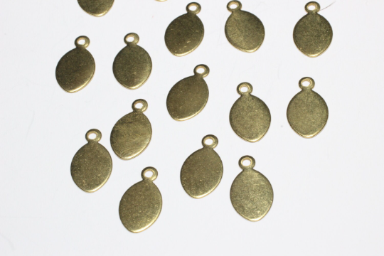 7x13mm Raw Brass Drop Charms, Drop Pendant, RWB FNL2