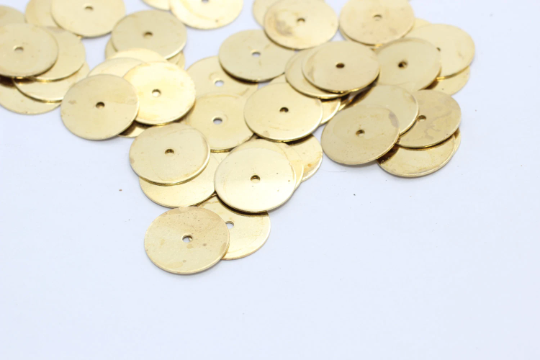 10mm Raw Brass Coins - Stamping Tag - Charms - Disc - ALS25