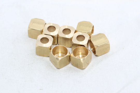 8x8mm Raw Brass Square End Cap, Inner Size 7,5mm, Leather End Caps, Cone Caps, Cord End Tips, Bead Caps, Raw Brass Findings, NED2