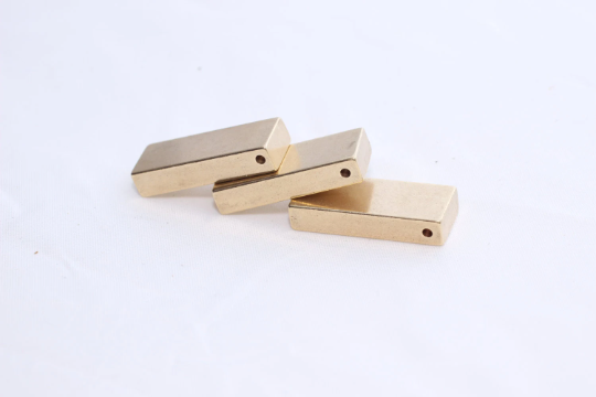 10x30mm Raw Brass Bar Charms, Bar Necklace, Square AE56