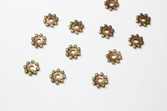 5mm Antique Bronze Spacer Beads, Tiny Snowflake ,findings  BRT554