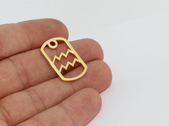 18x26mm 24k Matt Gold Aquarius  Astrology Charms, MTE1474