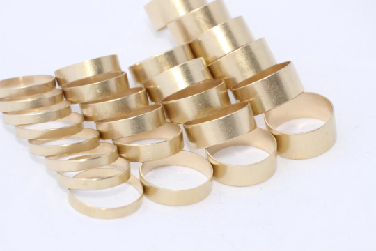 3-5-7-9mm Width Raw Brass Solid Ring, Ring Settings,  LA