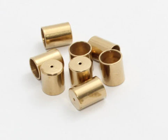 8mm Raw Brass End Caps, Inner Size 7mm, Bead Caps,   NED10