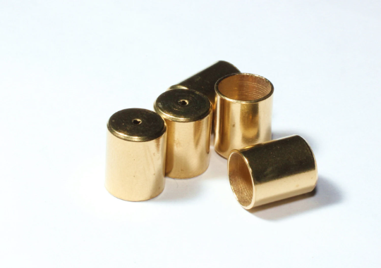 8mm Raw Brass End Caps, Inner Size 7mm, Bead Caps,   NED10