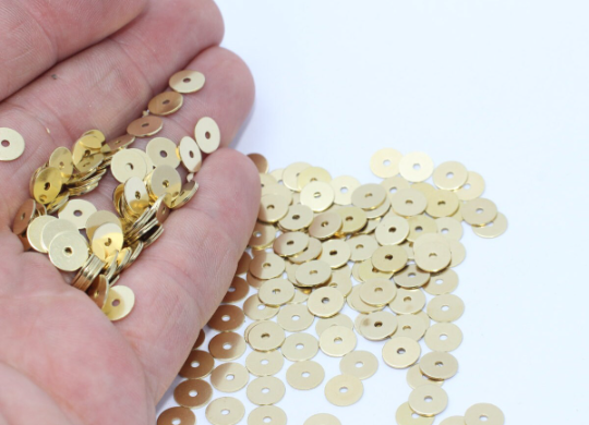 7mm Raw Brass Round Disc , Stamping Tag , Coins, Middle ALS24