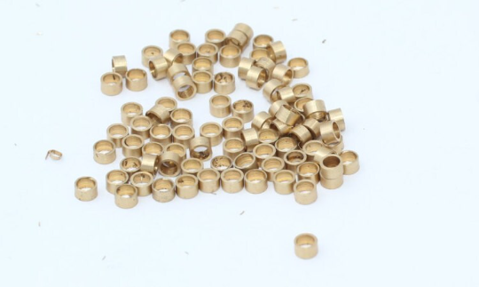 Raw Brass Spacer Beads, Tube Beads, Mini Spacer Beads, tubes KA86